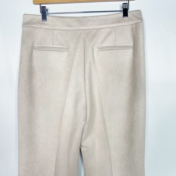 New Ann Taylor 12P Pink Faux Suede Side Zip Straight Leg Pant Trousers Empire - Picture 6 of 12